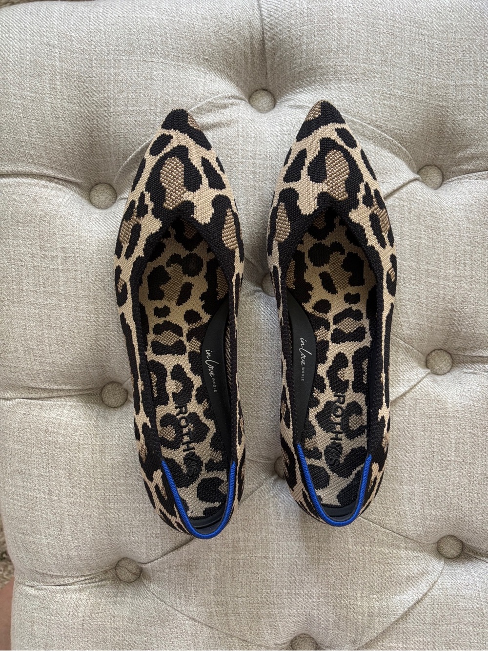 Rothy’s The Point – Desert Cat Leopard – Like New - Size 9